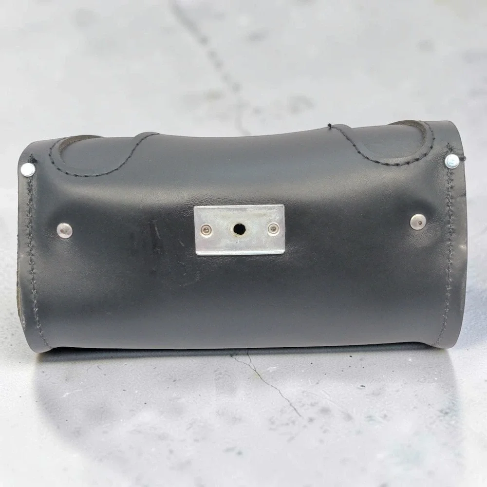 VTG 90s Harley Davidson Leather Windshield Pouch Bag USA Turn Lock Mounting HTF